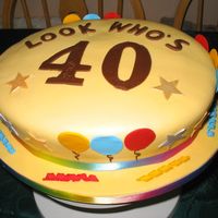Age Cake As my friend was reaching her 40th Birthday I decided to make her this cake.