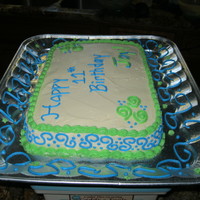 Party Time! Vanilla Cake with bc icing.