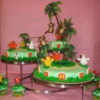 Baby Shower Safari This was my first cake after taking a 3 hour cake decorating class through community education. It was so time consuming but very worth it...