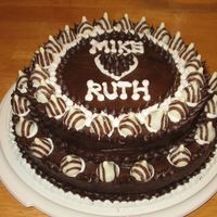 Double Chocolate With Raspberry Creme Filling With Hugs I had left over Hershey Kisses Hugs which tied in nicely with the anniversary theme.