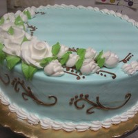 Wedding Cake Sample I did this cake @ a bakery for a wedding cake sample. Fortuantely the client wanted the cake done in my favorite colors so I enjoyed making...