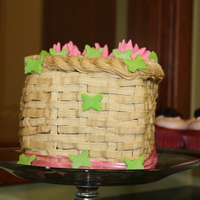 Basketweave With Daisies 