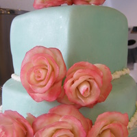 Marzipan Roses Cake week in pastry school