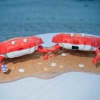 The Wedding Crabs This was a fun cake. The crabs are standing lovingly holding each others claw. These cakes were big. This cake was delivered to a wedding...