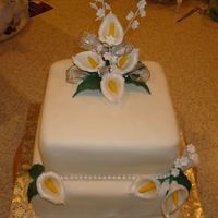 60Th Birthday A coworker asked for a cake for MIL's b'day. The wanted something classy and elegant since the lady is a physician. This is my...