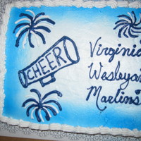 Cheeleading I was asked to do a cake for the end of the school year for the Virginia Weslyan College cheerleaders.