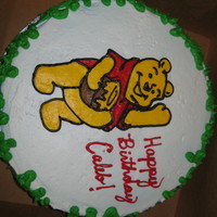 Winnie The Pooh Birthday Cake straight buttercream