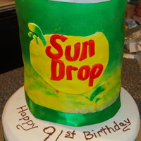 Drink Can Cake this cake was around 3 feet tall, all cake.