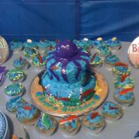 Under The Sea under the sea theme cake and cupcakes