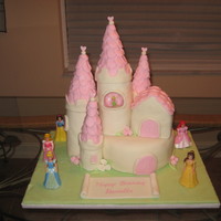 Princess Castle Cake This was my first time making and working with fondant. This cake was for my daugters 3rd birthday. She wanted a princess cake so I found...