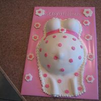 Pregnant Belly This is the first cake I have made that wasn't a practice cake. I made it for my sisters baby shower. Everyone loved it! TFL