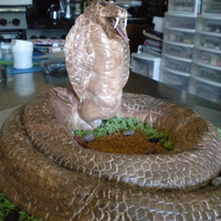 King Cobra I have done a number of carved cakes, but this was a challenge. The order called for a snake sitting upright with fangs. I first baked the...