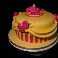 Mom's Bday Cake I really enjoyed making this cake!It was a yellow cake with orange flavor filled with apricot and pineapple jam (which I did also).