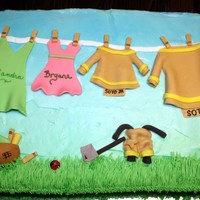 Baby Shower Clothesline For Firefighter Clothesline cakes have become pretty popular for baby showers around here (I've done three in the last six months alone!)This one was...
