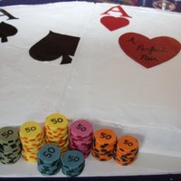 Pair Of Aces These aces were made for a couple's 50th anniversary (hence all the poker chips with the denomination of 50 on them.) Covered in b/c...