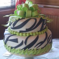 Zebra Feva This is a cake a did for my sister's Bridal Shower. All MMF!!!.