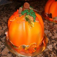 Pumpkin Patch Airbrushed Pumpkin Cake. All Fondant. This is my 1st airbrushed cake. I was so hooked, I bought an airbrush kit 2 days later!