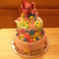 My Little Pony Birthday Cake for a 3 year old little girl. All homemade MMF.