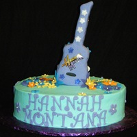 Hannah Montana Guitar Cake Fondant, buttercream, rice crispy treat