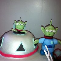 Alien Cake I was asked to make a triangular spaceship - so here is the result