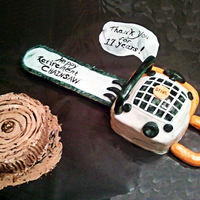 Chainsaw Cake This cake was a special request for the retirement of a fellow co-worker. He really loved the cake and thought it was the coolest thing....