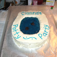 It's A Pottu Party! There's no better way to celebrate potty training than a party. The blue is blue jello with "floating raisens". It looks...