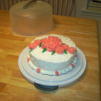 Wilton Rose Cake My first buttercream roses!