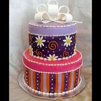 Present Cake Whole cake is handpainted. TYFL, Mark-Mexicano