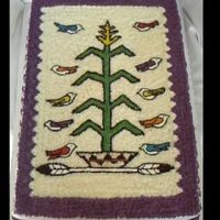 Navajo Tree Of Life Cake this is inspired by the "Tree of Life" Navajo Rug Design. This done with a small star tip. TYFL Mark-Mexicano