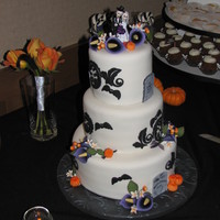 Halloween Theme Wedding Two of the sweetest people were married last night, & it was an honor to make their wedding cake. He is a chef and she is a pastry chef...