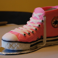 Converse All-Star Cake Fondant-covered pound cake with gumpaste accents.My first carved cake!
