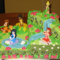 Tinkerbell And Friends Birthday Cake 