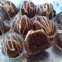 Cake Balls this is my first attempt at making cake balls. I definitely need more practice with coating in chocolate, my chocolate was everywhere! Next...