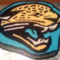 Jacksonville Jaguars Cake 2 layer rich chocolate cake with buttercream filling and icing