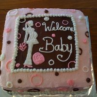 Girl Baby Shower Made for a friends baby shower, vanilla cake with chocolate filling, iced in white chocolate buttercream