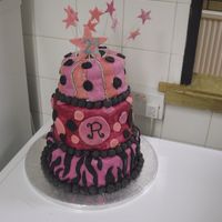 Hot Pink Cake hot pink girls birthday cake