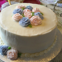 Wilton Course 1 This is my Wilton Course 1 cake. I made it for a friends birthday. It is a 10 inch round chocolate cake with cookies and cream filling, and...