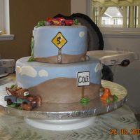 Cars Themed Cake Many CCers have inspired this cake. It seems to be a popular style. I did it as well because the design was quick and this cake was last...