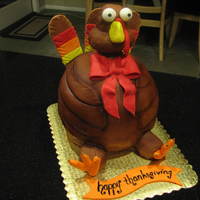 Turkey Day This little guy looks like he just saw the knife that was going to turn him into dinner, lol. This cake was made for my mother-in-law. She...