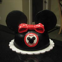 Minnie Mouse Ears Hat I tried to make the stiching on the back like how they do it on the real thing. I liked the way it turned out.