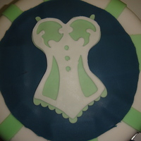 Wedding Shower The accent piece on top was cut out using a Cricut.