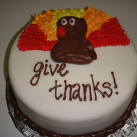 Give Thanks! Fondant icing and buttercream accents.