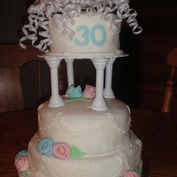 30Th Wedding Anniversary I tried to make the cake after the original with a more modern spin. I have posted a picture of the original as well.