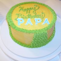 Birthday Cake For Father-In-Law I made this cake for my father-in-law's birthday. The letters are color flow.