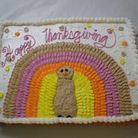 Turkey Cake Ii The biggest cake I've made and decorated to date. Got the idea from "Cakes By Jennifer." I couldn't get my colors as...