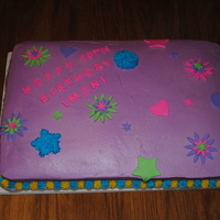 Glam Girl Cake Simple Birthday cake but the birthday girl thought it "looked cool"