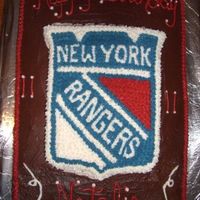 Ny Rangers This cake is 3D and hand cut