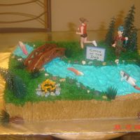 Catch Of The Day Believe it or not this was a wedding cake. Friend's of the family were getting married - she's 49 and it's her 3rd marriage...