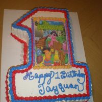 Backyardigans This is for a Little boy mother called me at 9.am wanted a #1 with backyardigans something nice for her little boys class so i came up with...