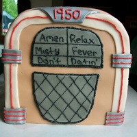 Jukebox Cake Made this to go along with the Elvis cake for my father-in-laws birthday. Five of the song titles are Elvis songs and the sixth title is my...